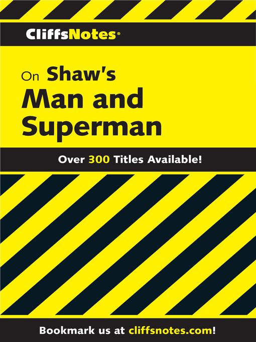Title details for CliffsNotes on Shaw's Man & Superman by James K Lowers - Available